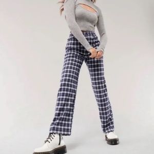 Hollister Co. Women's Ultra High Rise Dad Pant - Plaid